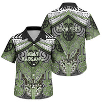 Aotearoa Iwi Ngati Raukawa Personalised Family Matching Off The Shoulder Long Sleeve Dress and Hawaiian Shirt Maori Kowhaiwhai Pattern