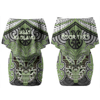 Aotearoa Iwi Ngati Raukawa Personalised Family Matching Off Shoulder Short Dress and Hawaiian Shirt Maori Kowhaiwhai Pattern