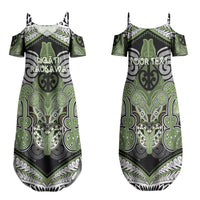 Aotearoa Iwi Ngati Raukawa Personalised Family Matching Summer Maxi Dress and Hawaiian Shirt Maori Kowhaiwhai Pattern