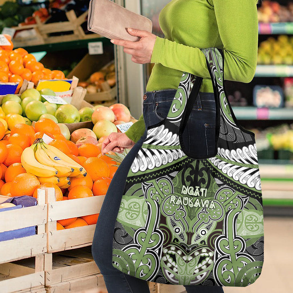 Aotearoa Iwi Ngati Raukawa Grocery Bag Maori Kowhaiwhai Pattern
