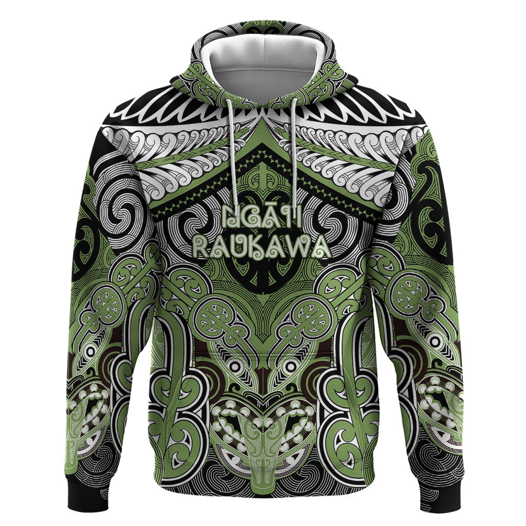 Aotearoa Iwi Ngati Raukawa Personalised Hoodie Maori Kowhaiwhai Pattern