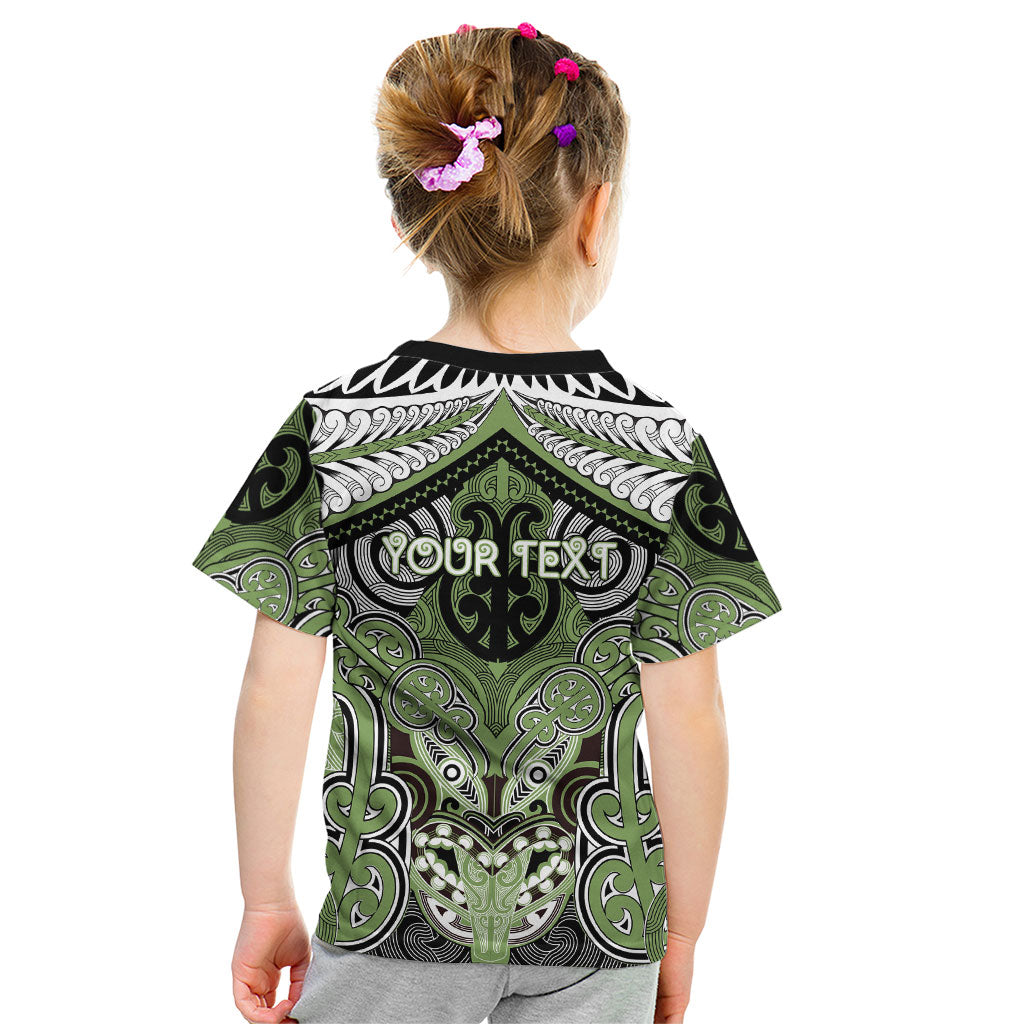 Aotearoa Iwi Ngati Raukawa Personalised Kid T Shirt Maori Kowhaiwhai Pattern