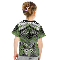 Aotearoa Iwi Ngati Raukawa Personalised Kid T Shirt Maori Kowhaiwhai Pattern