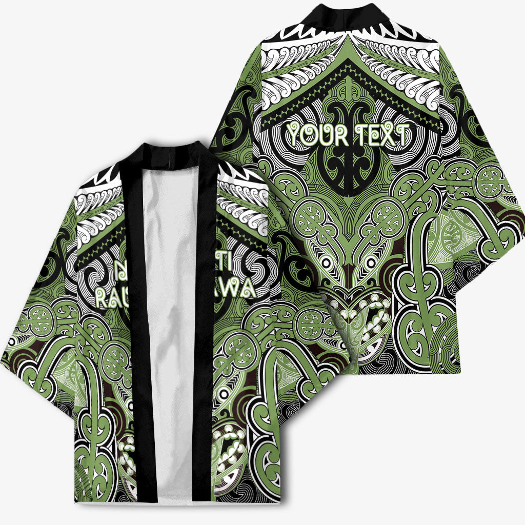 Aotearoa Iwi Ngati Raukawa Personalised Kimono Maori Kowhaiwhai Pattern
