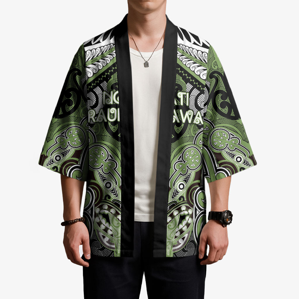 Aotearoa Iwi Ngati Raukawa Personalised Kimono Maori Kowhaiwhai Pattern