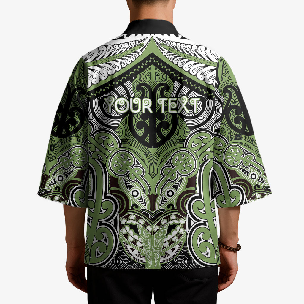 Aotearoa Iwi Ngati Raukawa Personalised Kimono Maori Kowhaiwhai Pattern