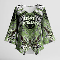Aotearoa Iwi Ngati Raukawa Personalised Kimono Sleeve Blouse Maori Kowhaiwhai Pattern