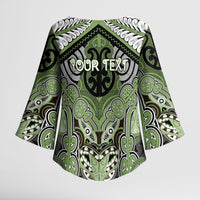 Aotearoa Iwi Ngati Raukawa Personalised Kimono Sleeve Blouse Maori Kowhaiwhai Pattern