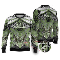 Aotearoa Iwi Ngati Raukawa Personalised Ugly Christmas Sweater Maori Kowhaiwhai Pattern