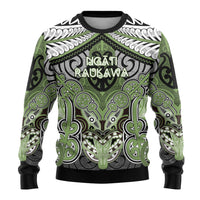 Aotearoa Iwi Ngati Raukawa Personalised Ugly Christmas Sweater Maori Kowhaiwhai Pattern