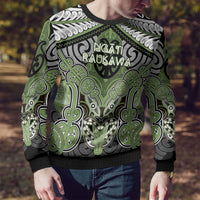 Aotearoa Iwi Ngati Raukawa Personalised Ugly Christmas Sweater Maori Kowhaiwhai Pattern