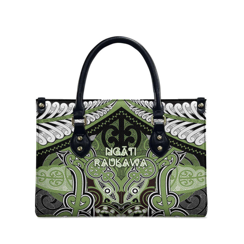 Aotearoa Iwi Ngati Raukawa Leather Bag Maori Kowhaiwhai Pattern