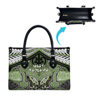 Aotearoa Iwi Ngati Raukawa Leather Bag Maori Kowhaiwhai Pattern