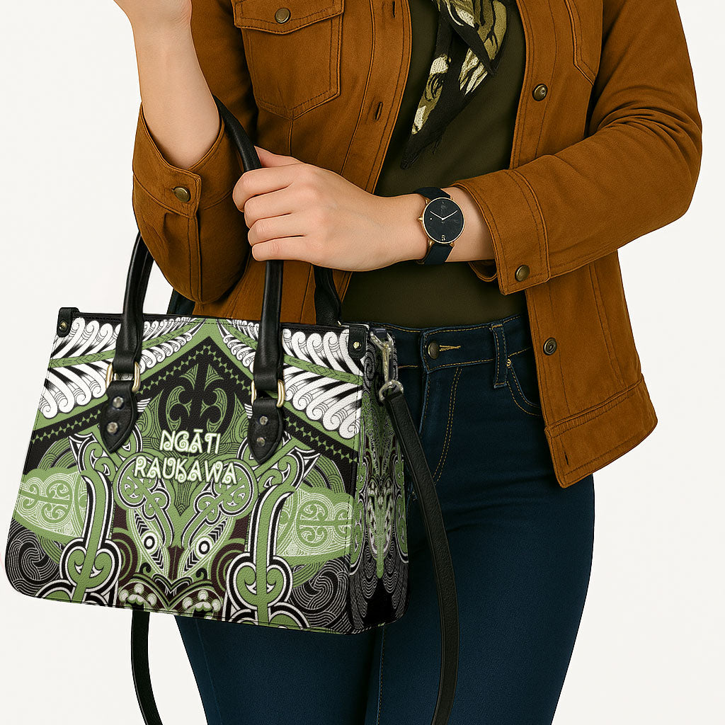 Aotearoa Iwi Ngati Raukawa Leather Bag Maori Kowhaiwhai Pattern