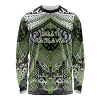 Aotearoa Iwi Ngati Raukawa Personalised Long Sleeve Shirt Maori Kowhaiwhai Pattern