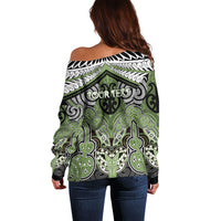 Aotearoa Iwi Ngati Raukawa Personalised Off Shoulder Sweater Maori Kowhaiwhai Pattern
