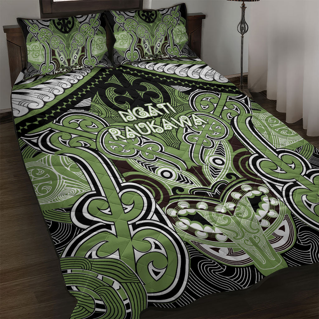 Aotearoa Iwi Ngati Raukawa Quilt Bed Set Maori Kowhaiwhai Pattern