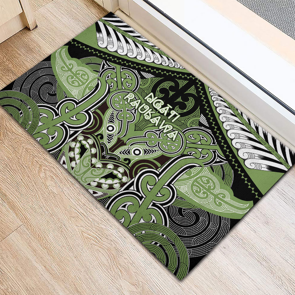 Aotearoa Iwi Ngati Raukawa Rubber Doormat Maori Kowhaiwhai Pattern