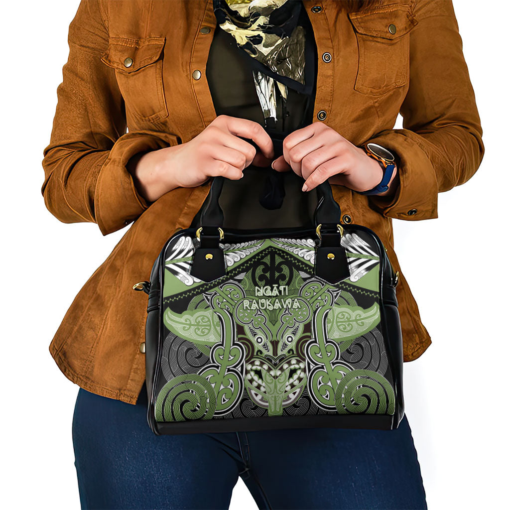 Aotearoa Iwi Ngati Raukawa Shoulder Handbag Maori Kowhaiwhai Pattern
