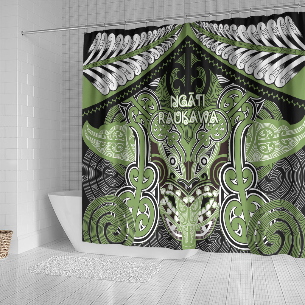 Aotearoa Iwi Ngati Raukawa Shower Curtain Maori Kowhaiwhai Pattern