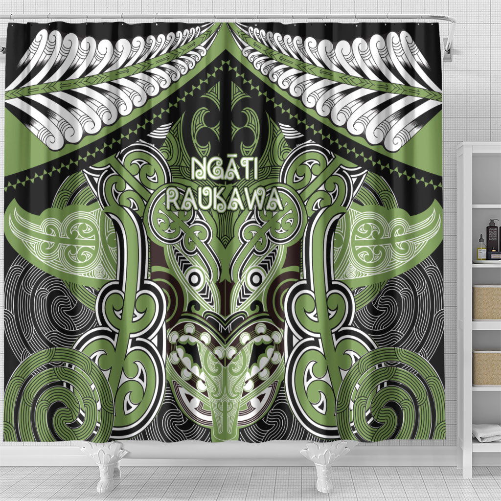 Aotearoa Iwi Ngati Raukawa Shower Curtain Maori Kowhaiwhai Pattern