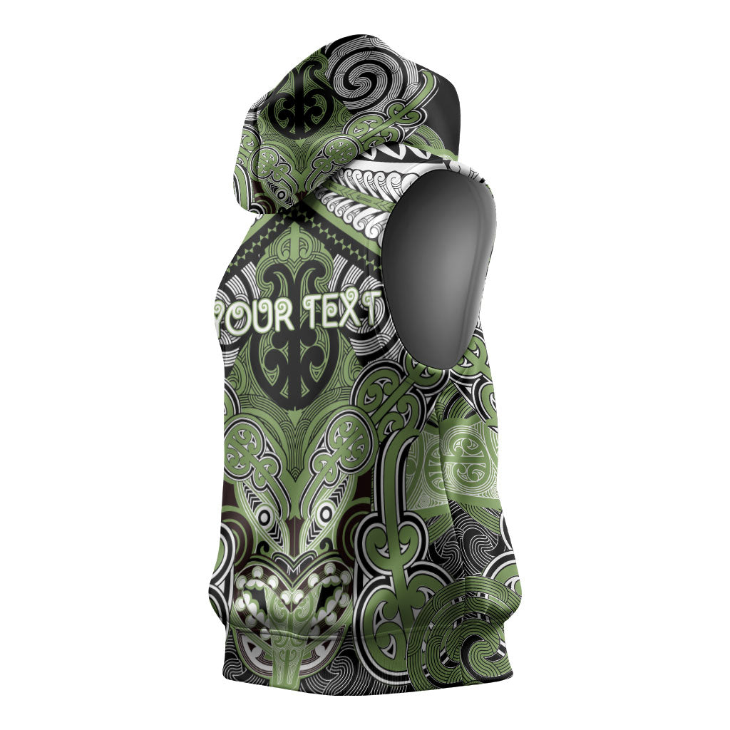 Aotearoa Iwi Ngati Raukawa Personalised Sleeveless Hoodie Maori Kowhaiwhai Pattern