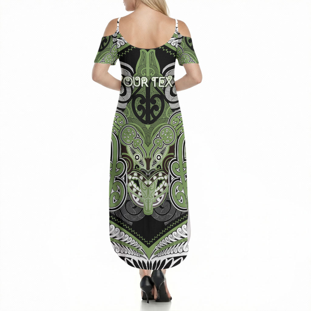 Aotearoa Iwi Ngati Raukawa Personalised Summer Maxi Dress Maori Kowhaiwhai Pattern