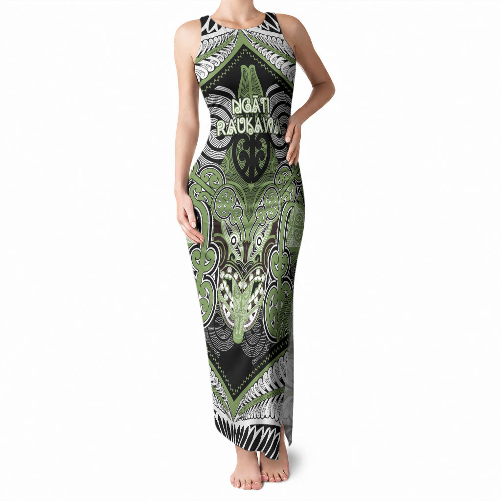 Aotearoa Iwi Ngati Raukawa Personalised Tank Maxi Dress Maori Kowhaiwhai Pattern