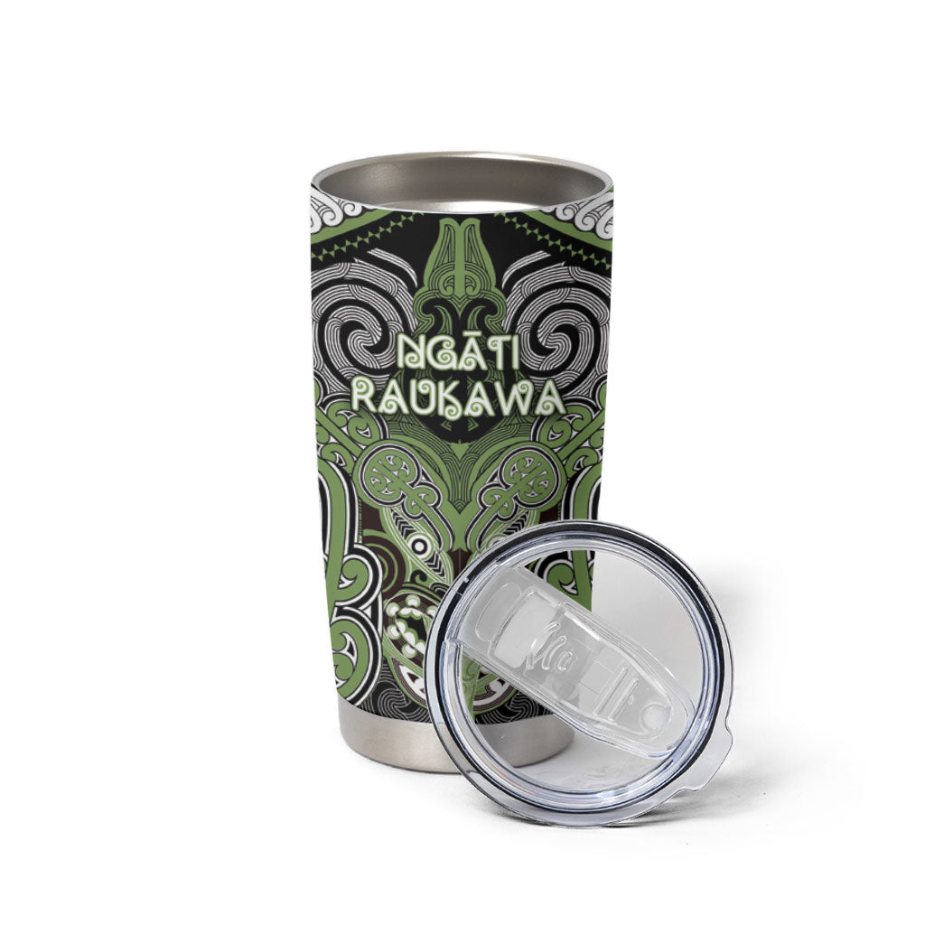Aotearoa Iwi Ngati Raukawa Personalised Tumbler Cup Maori Kowhaiwhai Pattern