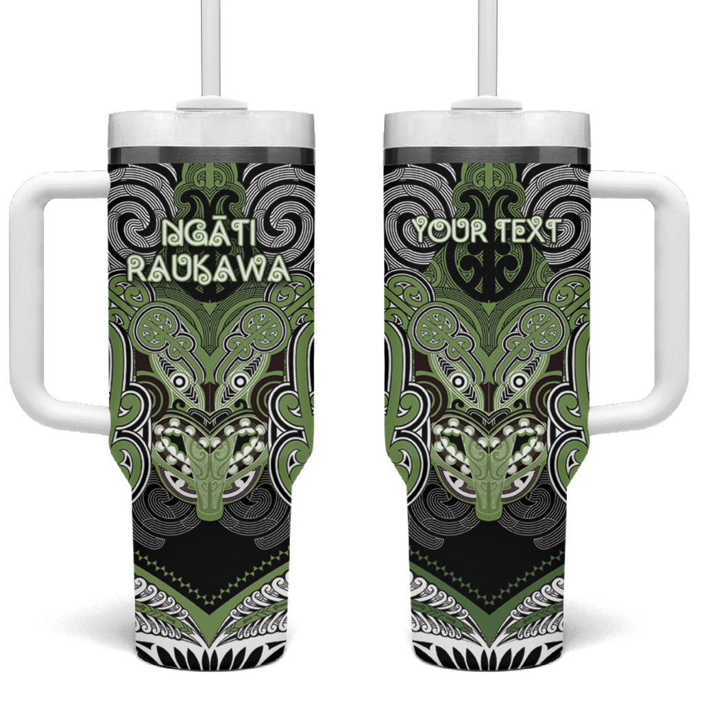 Aotearoa Iwi Ngati Raukawa Personalised Tumbler With Handle Maori Kowhaiwhai Pattern