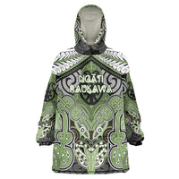 Aotearoa Iwi Ngati Raukawa Personalised Wearable Blanket Hoodie Maori Kowhaiwhai Pattern