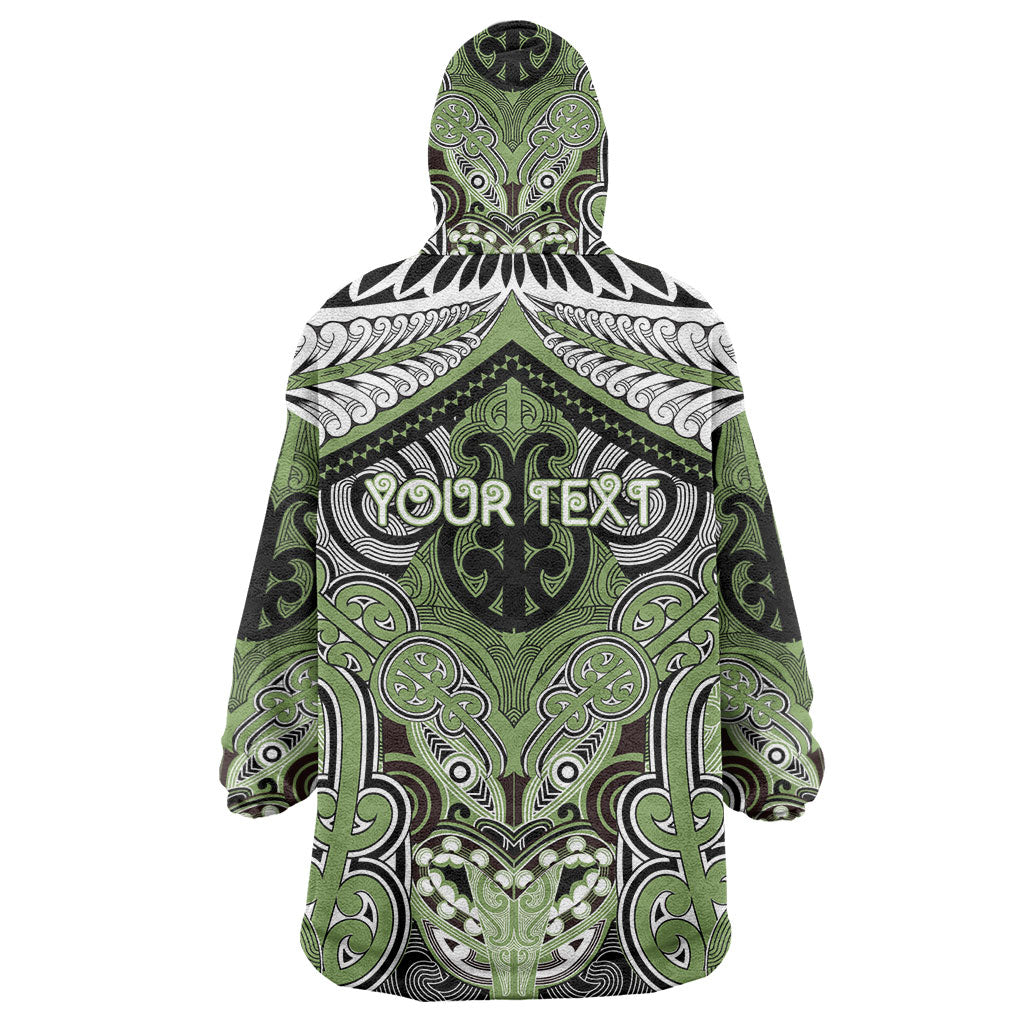 Aotearoa Iwi Ngati Raukawa Personalised Wearable Blanket Hoodie Maori Kowhaiwhai Pattern