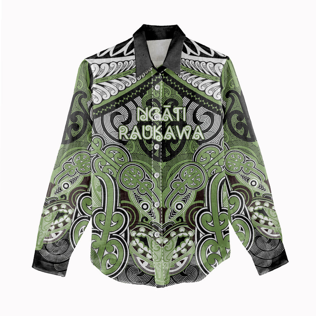 Aotearoa Iwi Ngati Raukawa Personalised Women Casual Shirt Maori Kowhaiwhai Pattern