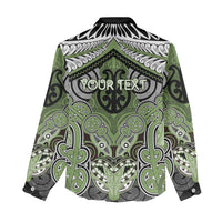 Aotearoa Iwi Ngati Raukawa Personalised Women Casual Shirt Maori Kowhaiwhai Pattern