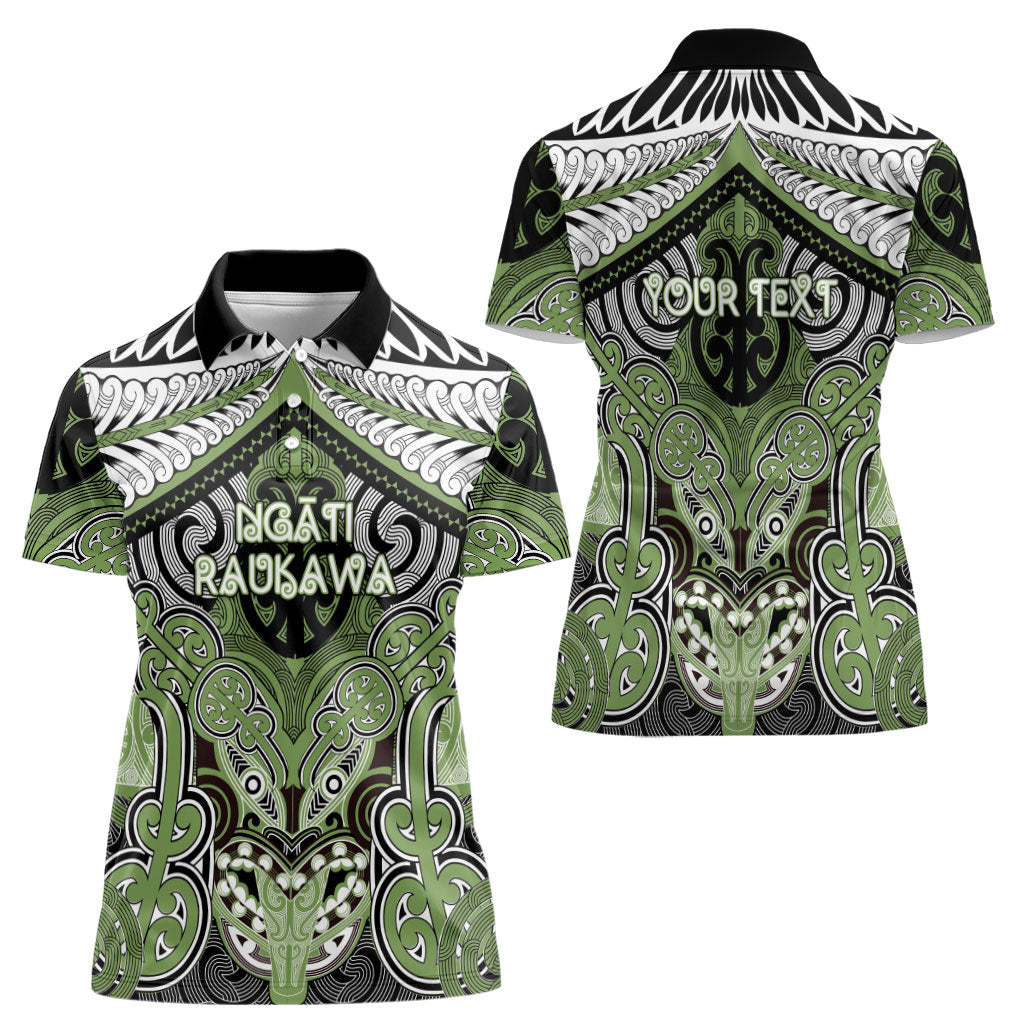 Aotearoa Iwi Ngati Raukawa Personalised Women Polo Shirt Maori Kowhaiwhai Pattern