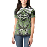 Aotearoa Iwi Ngati Raukawa Personalised Women Polo Shirt Maori Kowhaiwhai Pattern