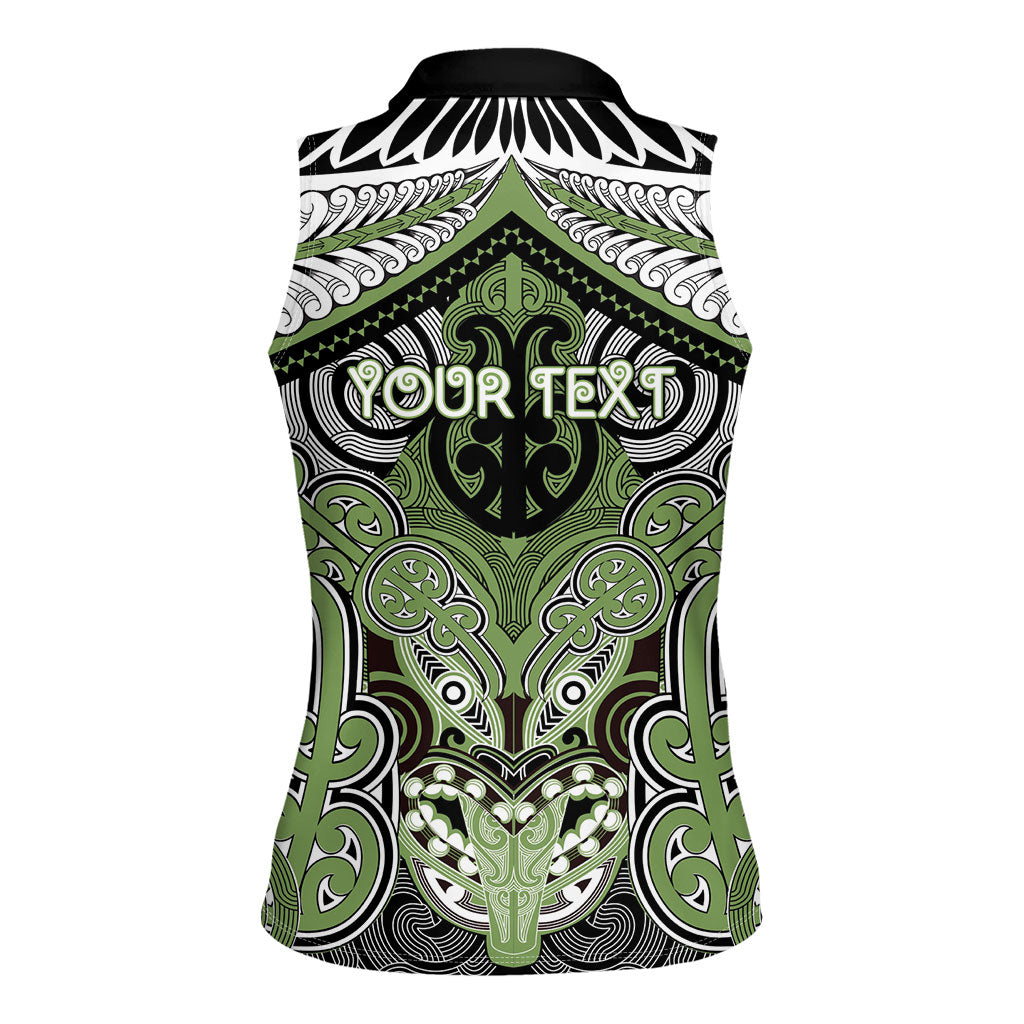 Aotearoa Iwi Ngati Raukawa Personalised Women Sleeveless Polo Shirt Maori Kowhaiwhai Pattern