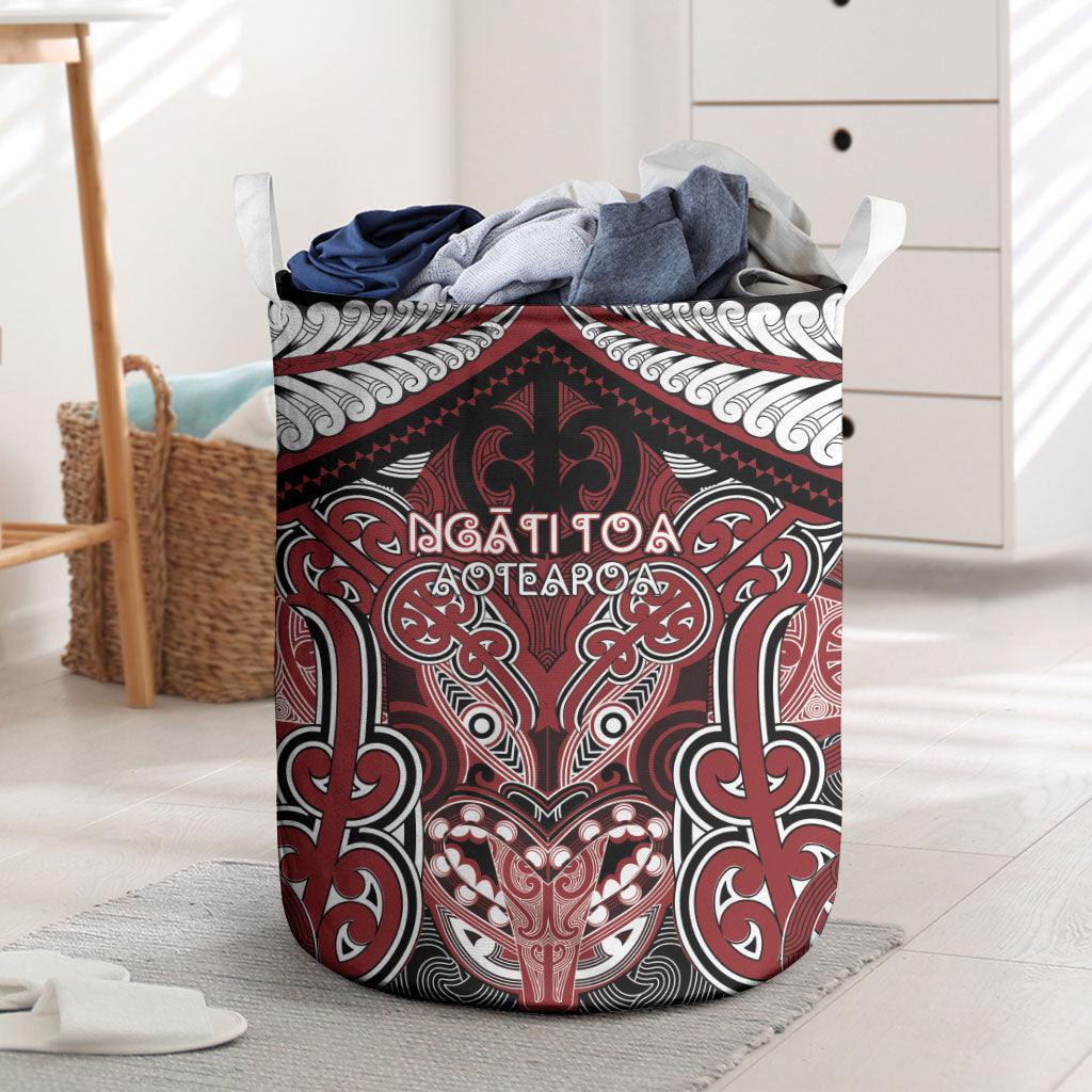 Aotearoa Iwi Ngati Toa Laundry Basket Maori Kowhaiwhai Pattern