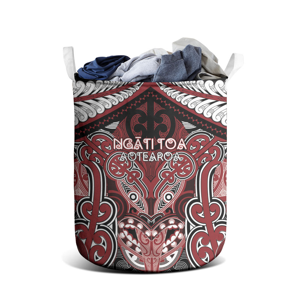 Aotearoa Iwi Ngati Toa Laundry Basket Maori Kowhaiwhai Pattern