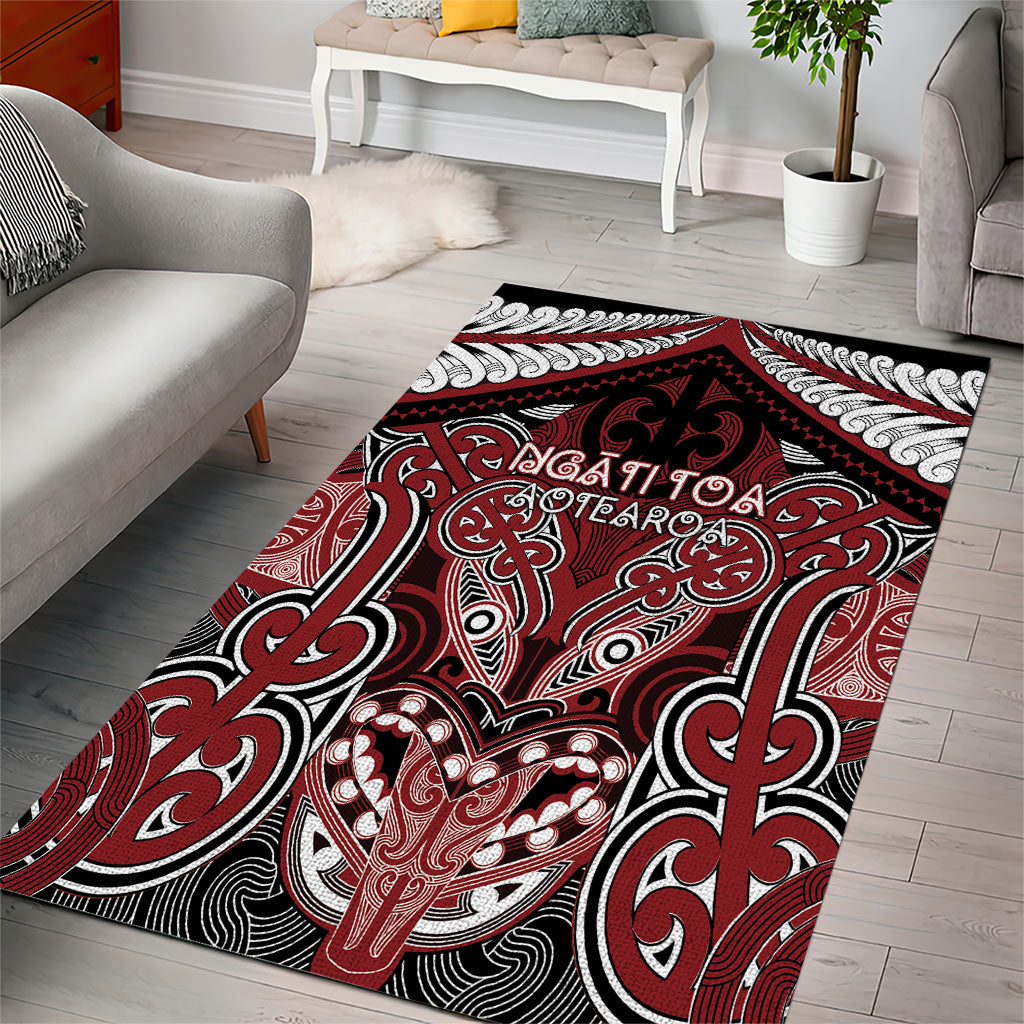 Aotearoa Iwi Ngati Toa Area Rug Maori Kowhaiwhai Pattern