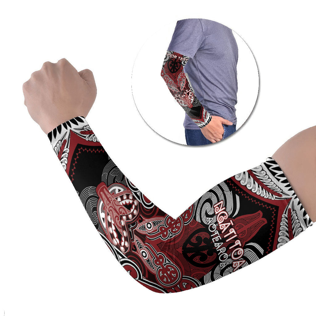 Aotearoa Iwi Ngati Toa Personalised Arm Sleeves Maori Kowhaiwhai Pattern