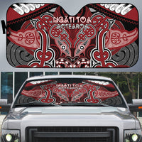 Aotearoa Iwi Ngati Toa Auto Sun Shade Maori Kowhaiwhai Pattern