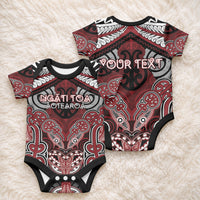 Aotearoa Iwi Ngati Toa Personalised Baby Onesie Maori Kowhaiwhai Pattern
