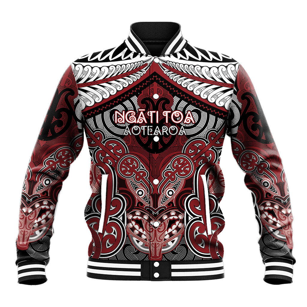 Aotearoa Iwi Ngati Toa Personalised Baseball Jacket Maori Kowhaiwhai Pattern