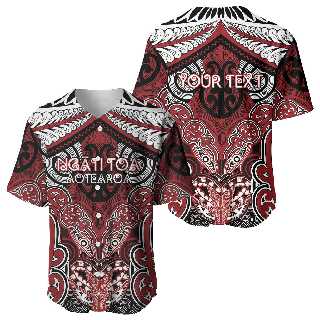 Aotearoa Iwi Ngati Toa Personalised Baseball Jersey Maori Kowhaiwhai Pattern