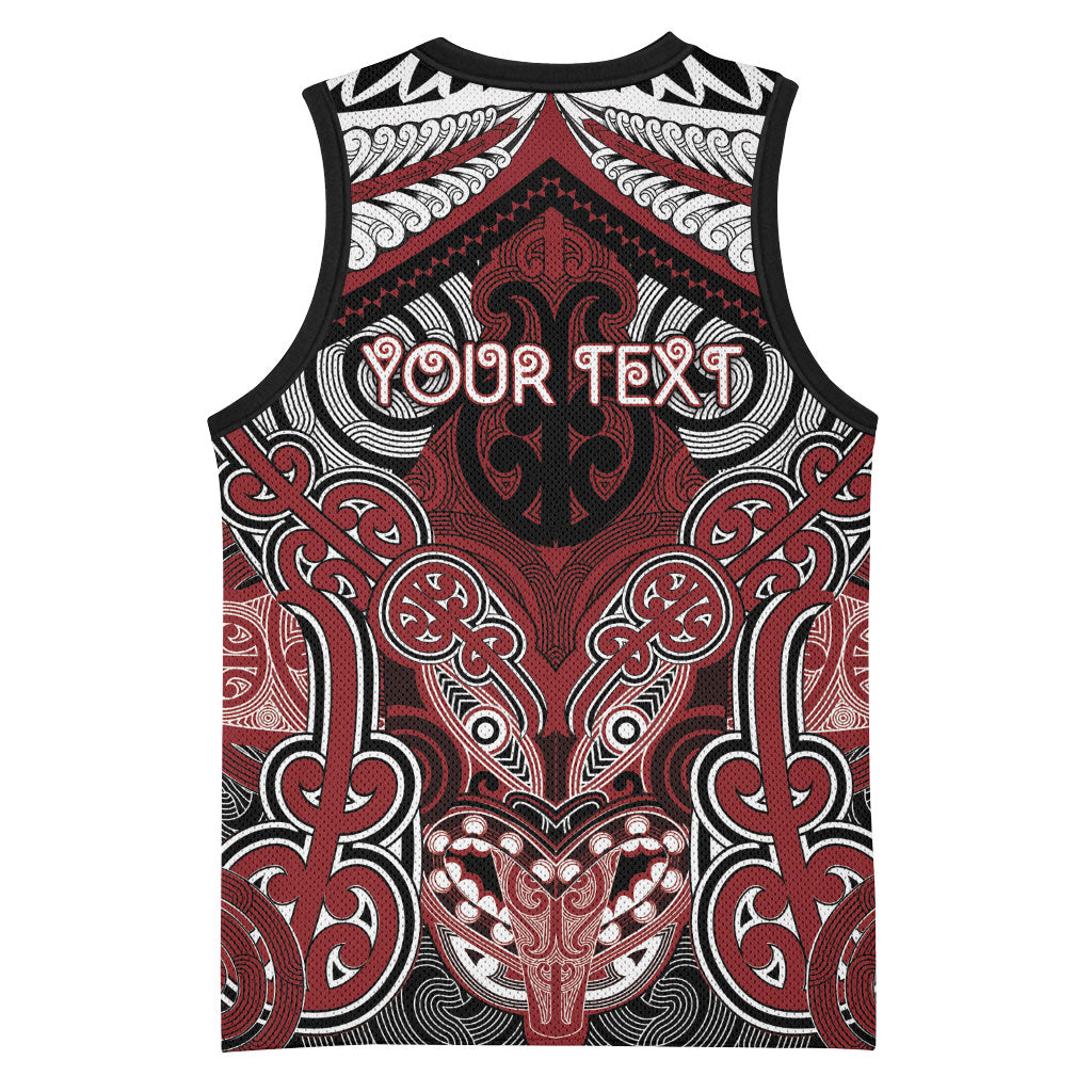 Aotearoa Iwi Ngati Toa Personalised Basketball Jersey Maori Kowhaiwhai Pattern