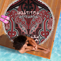 Aotearoa Iwi Ngati Toa Beach Blanket Maori Kowhaiwhai Pattern