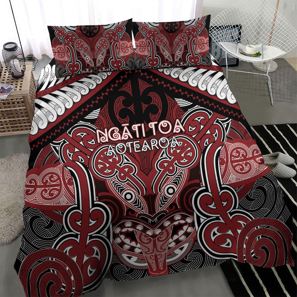 Aotearoa Iwi Ngati Toa Bedding Set Maori Kowhaiwhai Pattern