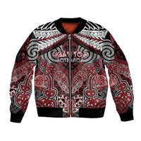 Aotearoa Iwi Ngati Toa Personalised Bomber Jacket Maori Kowhaiwhai Pattern