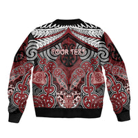 Aotearoa Iwi Ngati Toa Personalised Bomber Jacket Maori Kowhaiwhai Pattern